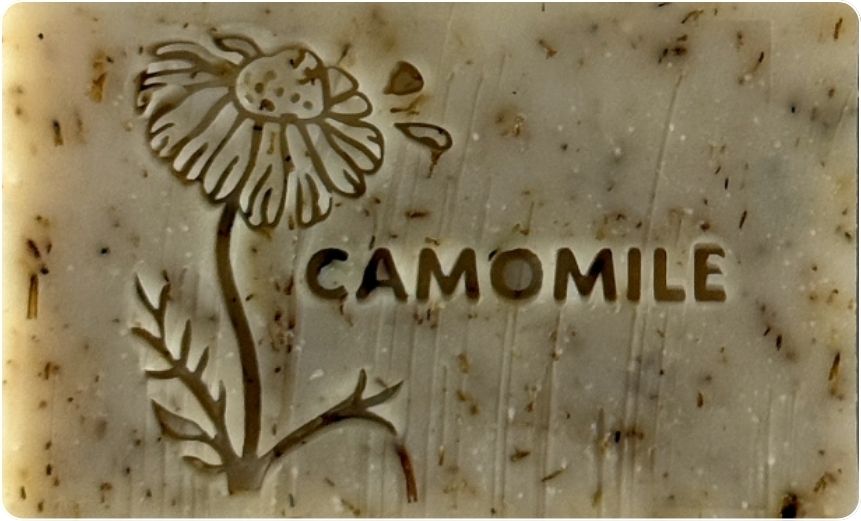 カモミール石けん ベストタイミングでスタンプできている例