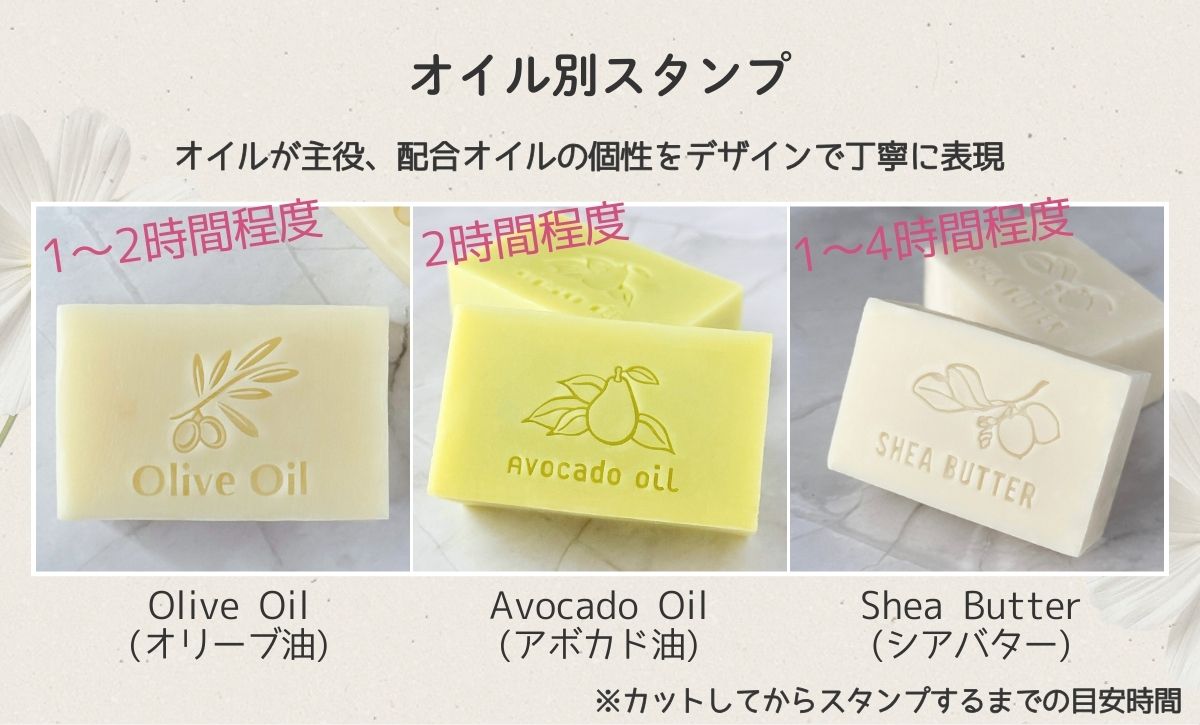 石けんスタンプを押すタイミング オイルが主役のオイル別スタンプを押すタイミングを解説