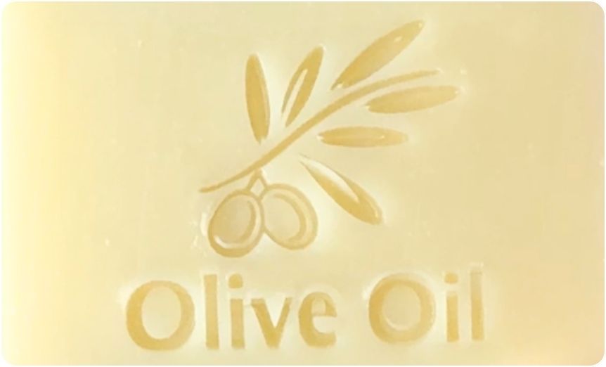 オリーブ石けん スタンプするタイミングが早すぎた例